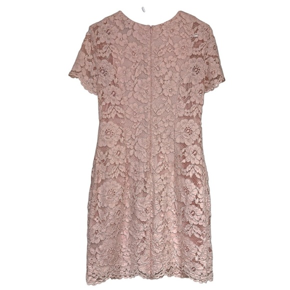 Lauren Ralph Lauren Powder Pink Floral Lace Sheath Dress - Picture 3 of 6